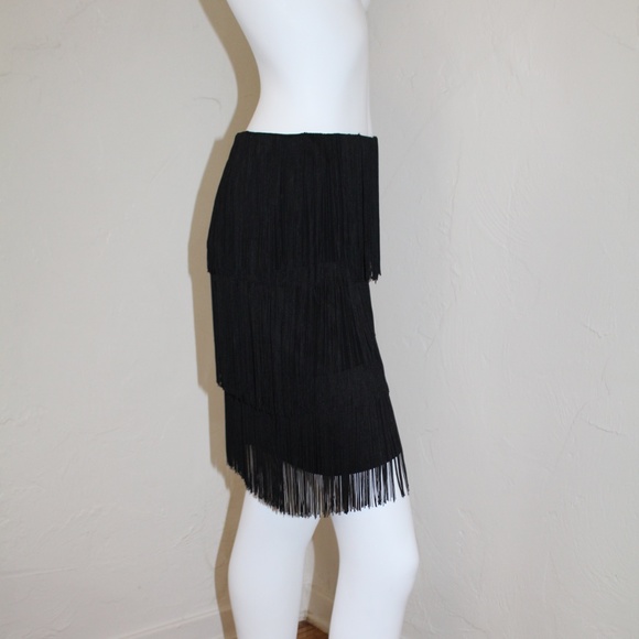 MICHAEL KORS COLLECTION - $1595 HEIDI's Runway BodyCon Flapper Fringe Skirt 6 - Picture 8 of 14